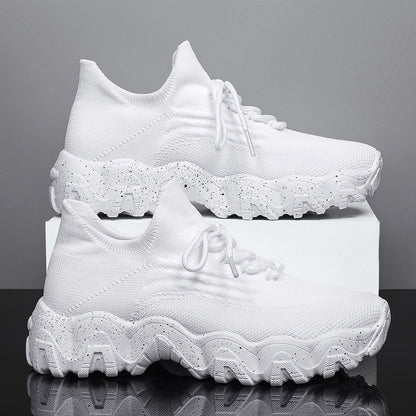 Cross-Border Aliexpress Amazon Large Size Sports Women's Shoes Breathable Fly Knit Socks Shoes Slip-On Slip-Ons