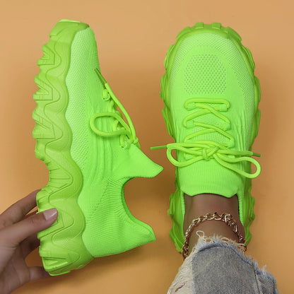 Cross-Border Aliexpress Amazon Large Size Sports Women's Shoes Breathable Fly Knit Socks Shoes Slip-On Slip-Ons