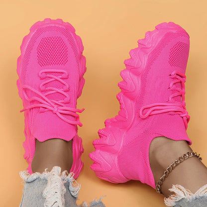 Cross-Border Aliexpress Amazon Large Size Sports Women's Shoes Breathable Fly Knit Socks Shoes Slip-On Slip-Ons