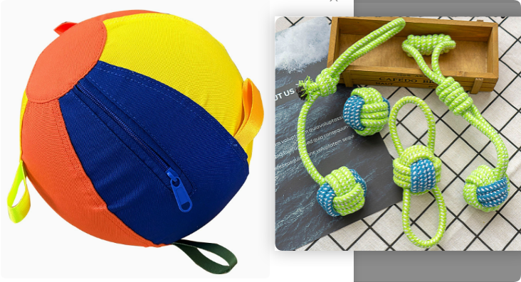 Dog Toy Rope Knot Ball Puppy Chewing Rope Labrador Border Collie Golden Retriever Tug-Of-War Rope Fun Tug-Of-War Rope